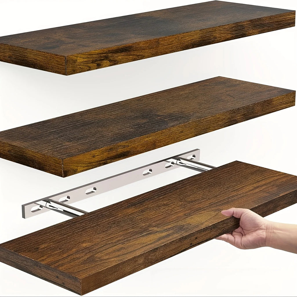 Étagère flottante bois – installation sans trou mur