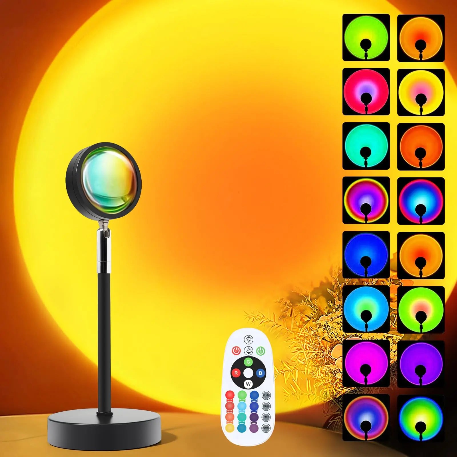 Lampe coucher de soleil – ambiance dorée bureau