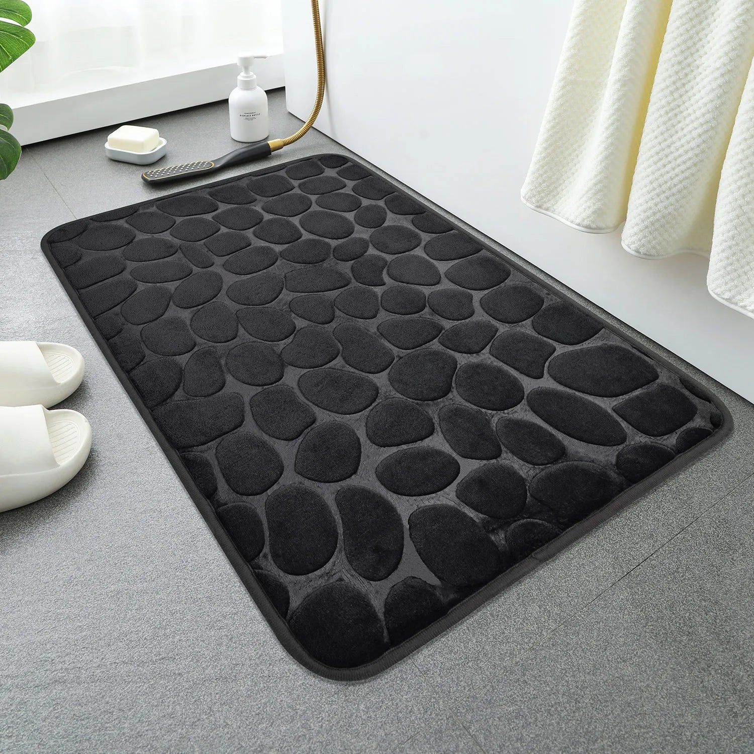 Tapis de Bain Absorbant Anti-Dérapant — Séchage Rapide