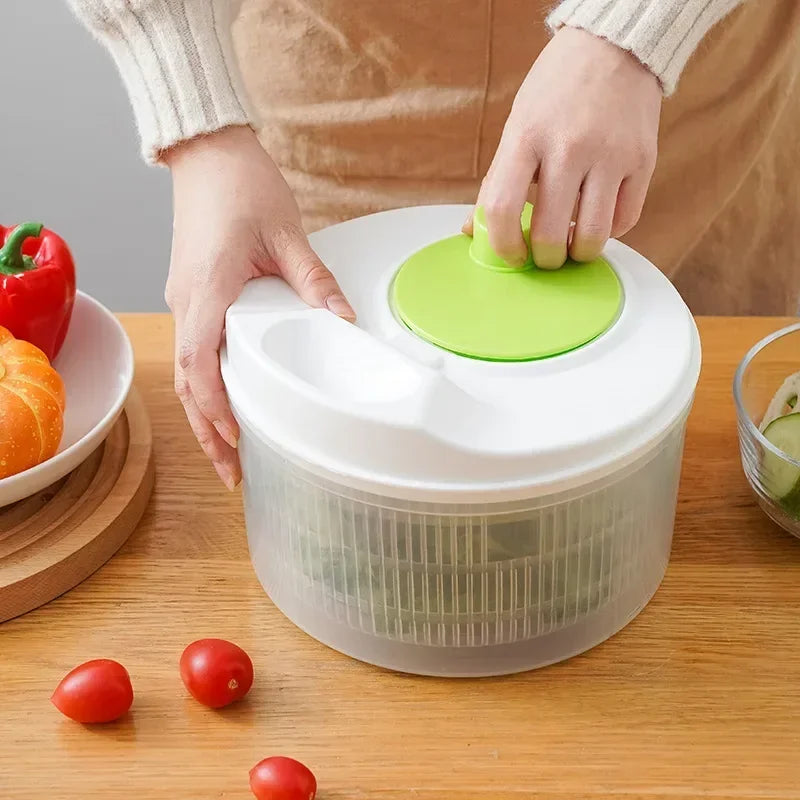 Essoreur à Salade Compact Manuel 3L — Essoreuse Rapide Légumes