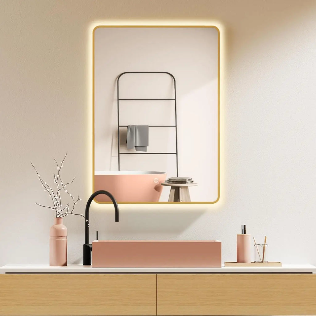 Miroir lumineux LED mural – 3 températures couleur