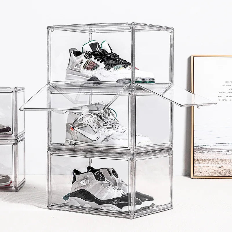 Boîtes à Chaussures Empilables Transparentes — Set 6 Stackables