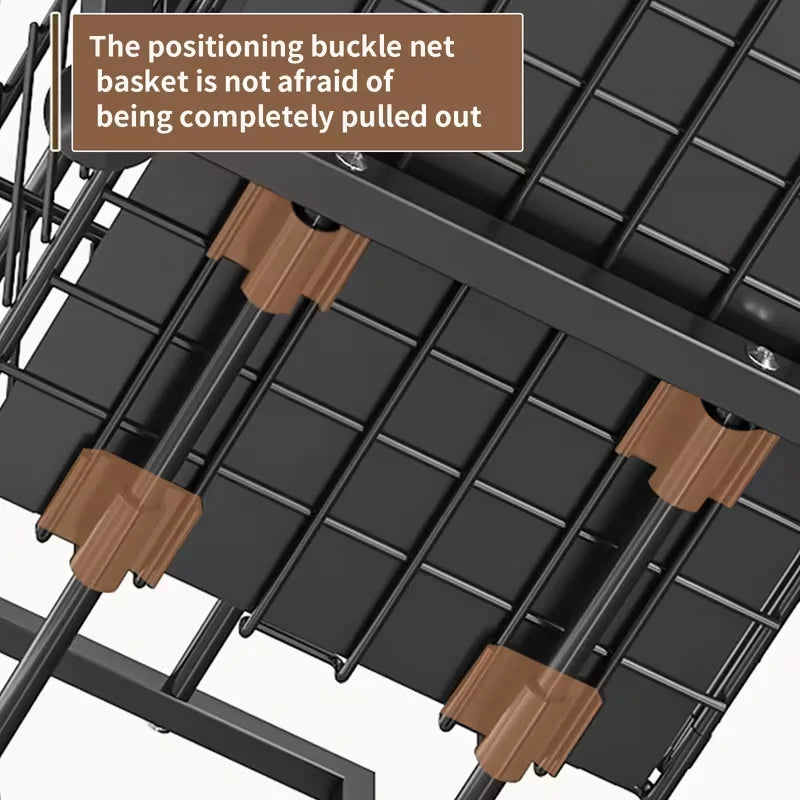 Organiseur Sous-Évier Extensible 2 Niveaux — Acier Chromé