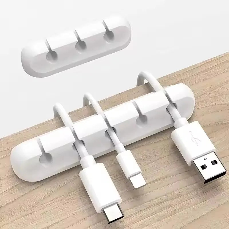 Organiseurs Câbles Bureau Set 6 Clips — Gestion Fils Adhésifs