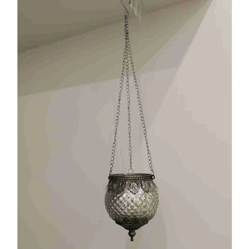 Lanterne Photophore Décorative Métal — Style Marocain Doré