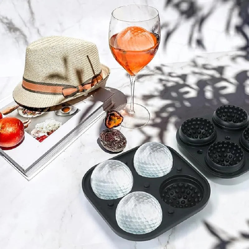 Moules à Glaçons Silicone Sphères 6cm — Set 2 Géants Cocktail