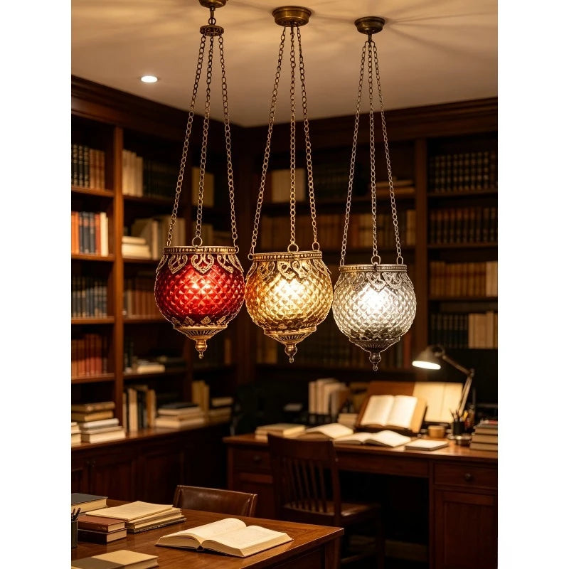Lanterne Photophore Décorative Métal — Style Marocain Doré