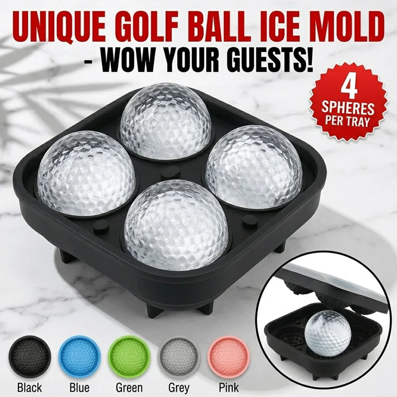 Moules à Glaçons Silicone Sphères 6cm — Set 2 Géants Cocktail