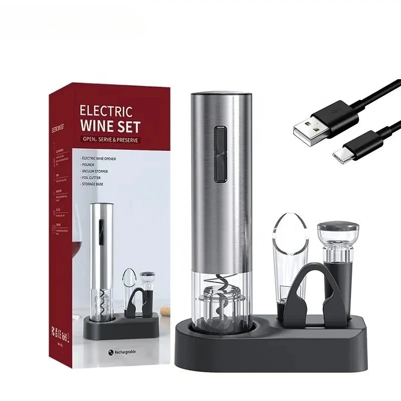 Tire-Bouchon Électrique Rechargeable USB-C — Ouvre-Bouteille Automatique