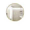 Miroir Rond Doré Vintage 50cm — Cadre Métal Mural Élégant