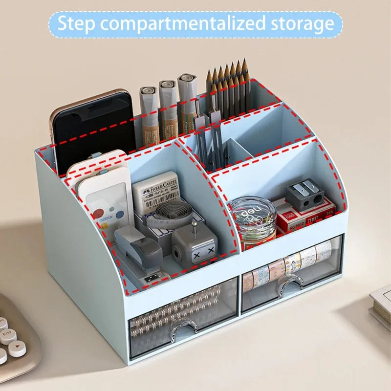 Organiseur Bureau 6 Compartiments — Rangement Papeterie