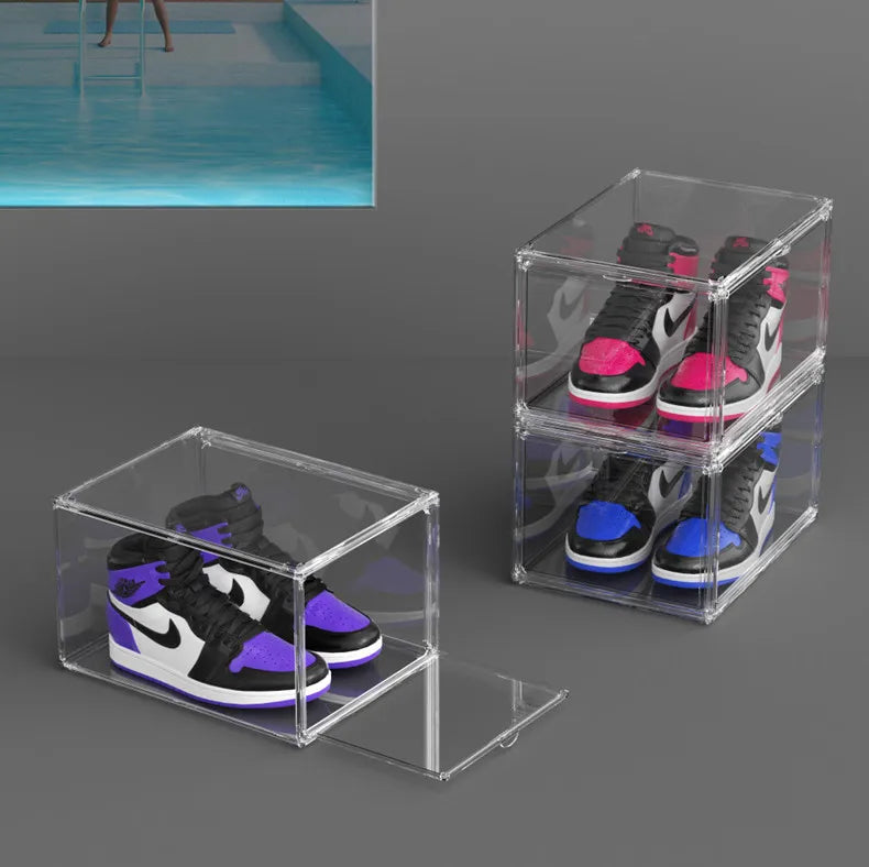 Boîtes à Chaussures Empilables Transparentes — Set 6 Stackables