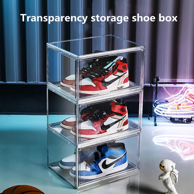 Boîtes à Chaussures Empilables Transparentes — Set 6 Stackables