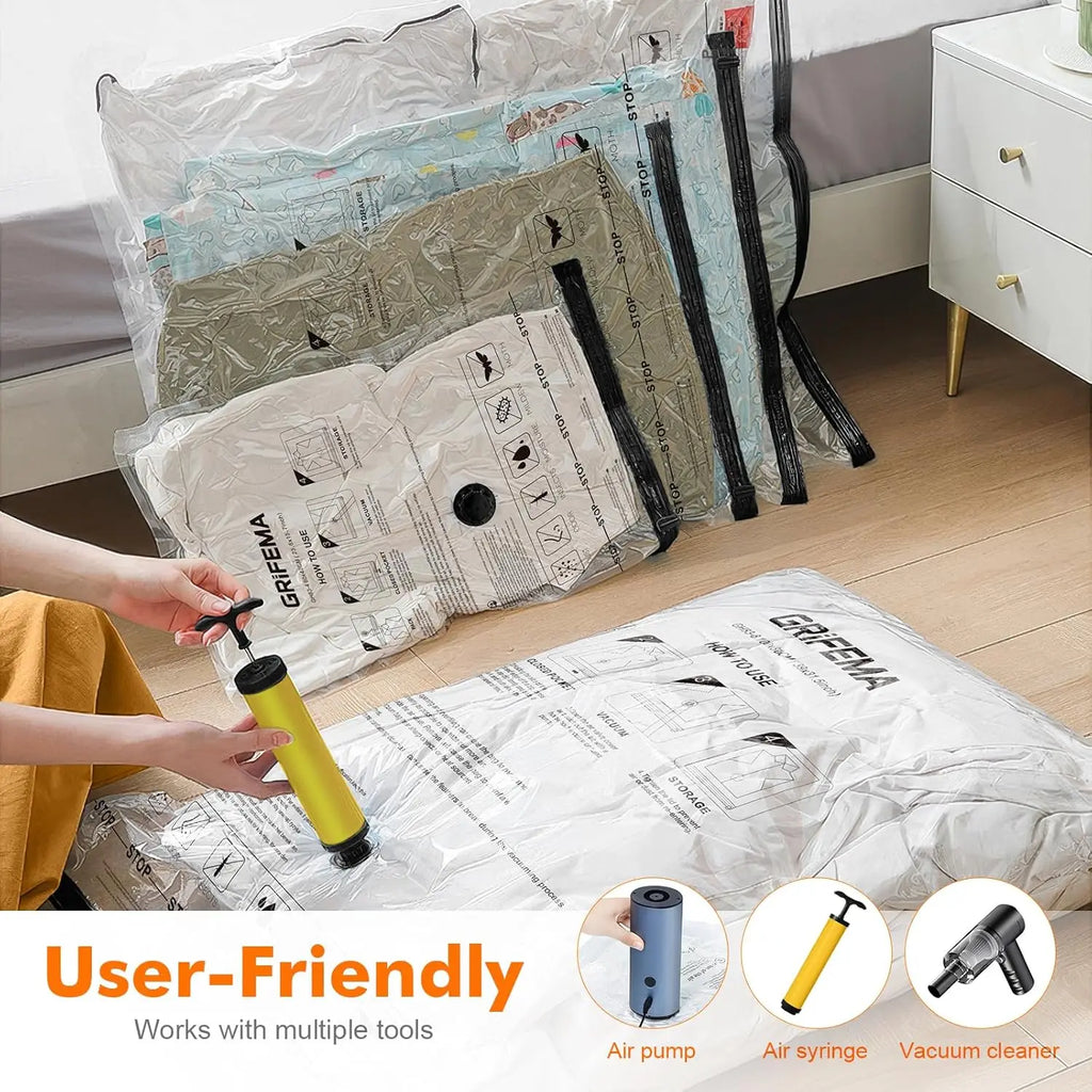 Sacs de Rangement Sous Vide Vêtements — Set 5 Compressibles