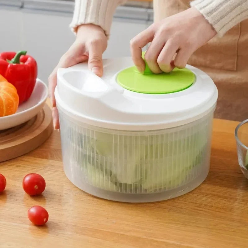 Essoreur à Salade Compact Manuel 3L — Essoreuse Rapide Légumes