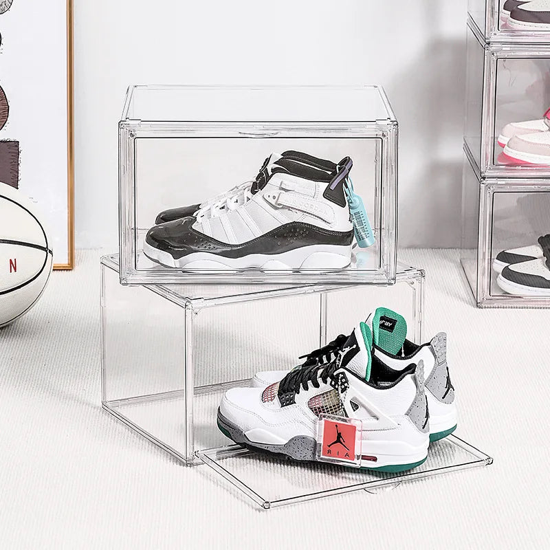 Boîtes à Chaussures Empilables Transparentes — Set 6 Stackables
