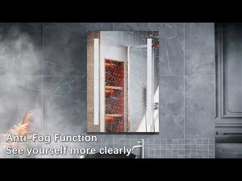 Miroir LED anti-buée salle de bain – démo lumière