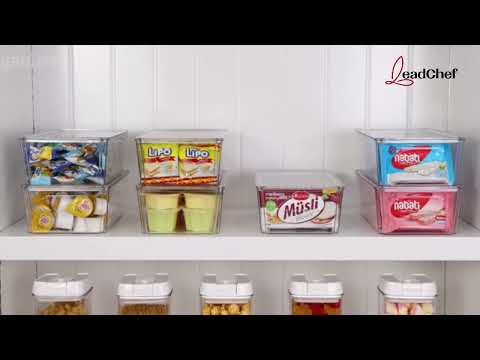 Organiseur frigo transparent – bacs rangement réfrigérateur