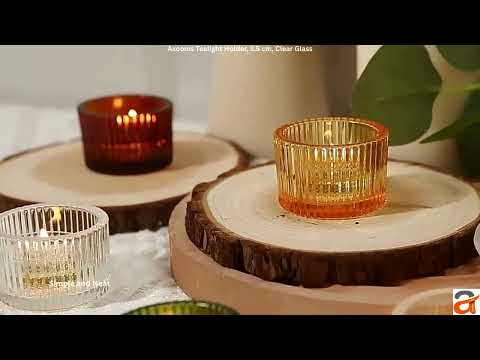 Bougeoir verre nervuré – présentation produit